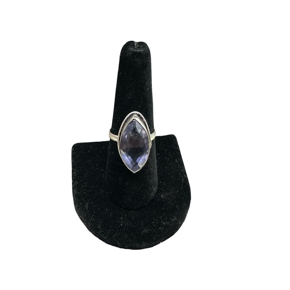 Sterling Silver Amethyst Ring Size 8.5  Purple Women's Ring